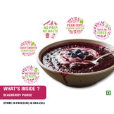 Blueberry | Frozen Blueberry Puree- 100% Real Fruit, Baby Food – No Added Sugar, Flavours & No Added Preservatives – Frut – 1000gm