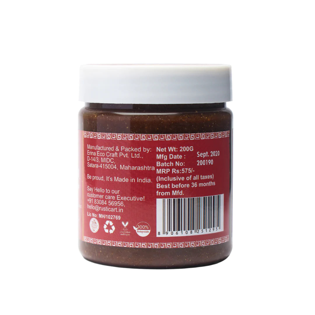 Body Scrub | Tomato Walnut (Enriched With Kaolin Clay & Papaya Extract) – Concentrate – Organic – Vegan, Sulphate & Preservatives Free – Rustic Art – 200gm