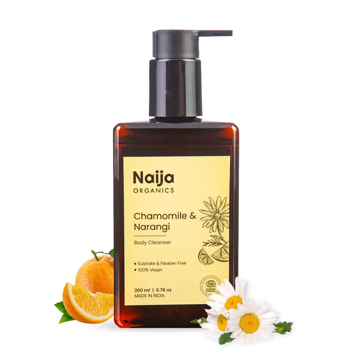 Body Cleanser | Organic Chamomile & Narangi Body Wash - 100% Vegan, Sulphate & Paraben Free – Naija – 200ml
