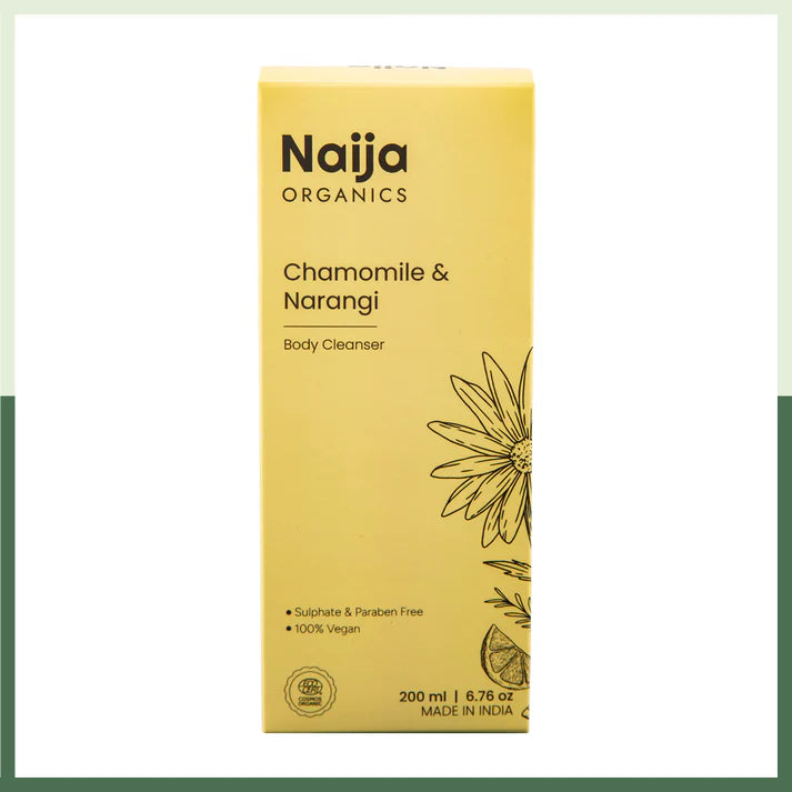 Body Cleanser | Organic Chamomile & Narangi Body Wash - 100% Vegan, Sulphate & Paraben Free – Naija – 200ml