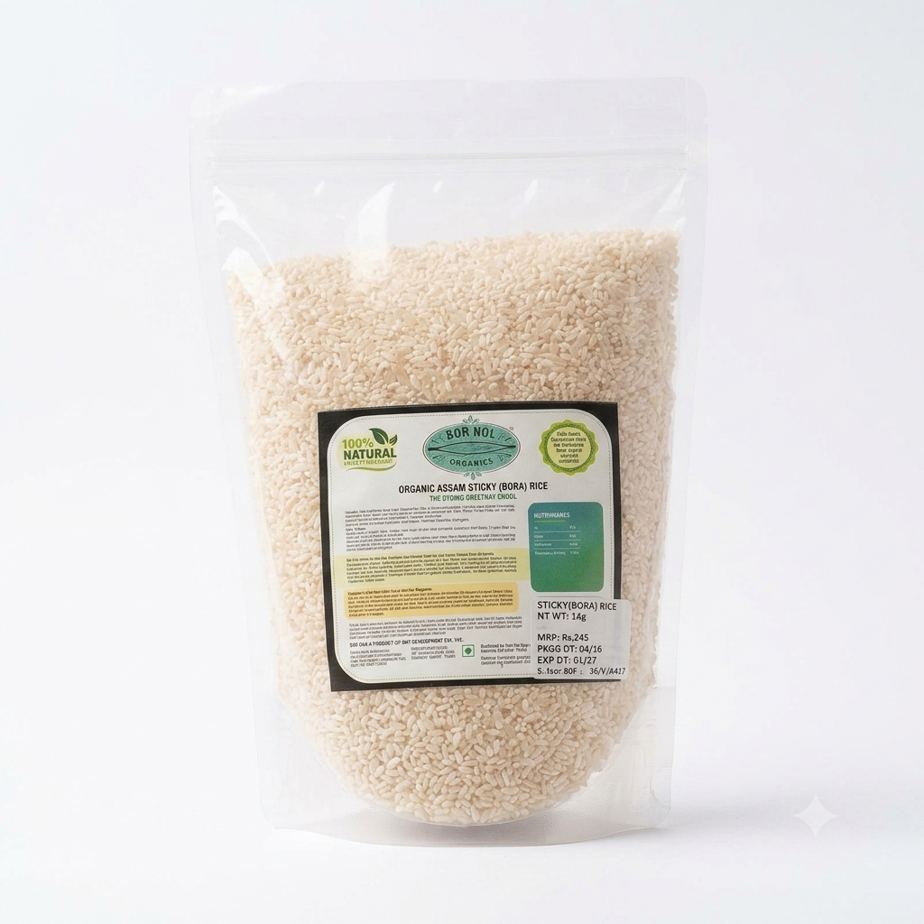 Rice | Bora Sticky - Straight From The Brahmaputra Valley Farms - USDA Organic – BOR-NOI ORGANICS – 1000gm