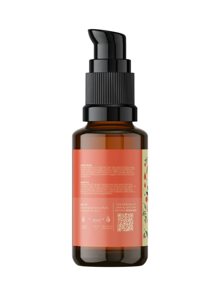 Borage Seed Oil | Pure - Treating Acne - USDA Organic - Vegan - Tattvalogy - 50ml