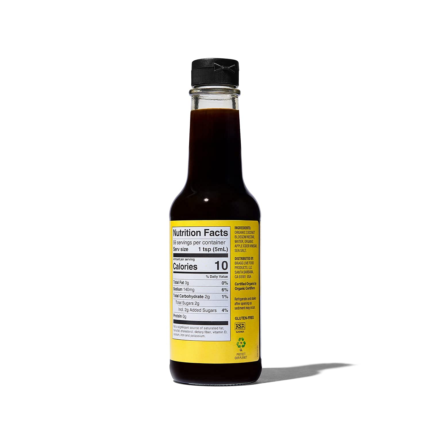 Coconut Liquid Amino | USDA Organic - Vegan, Gluten Free, Dairy Free & Soy Free - Bragg - 296ml