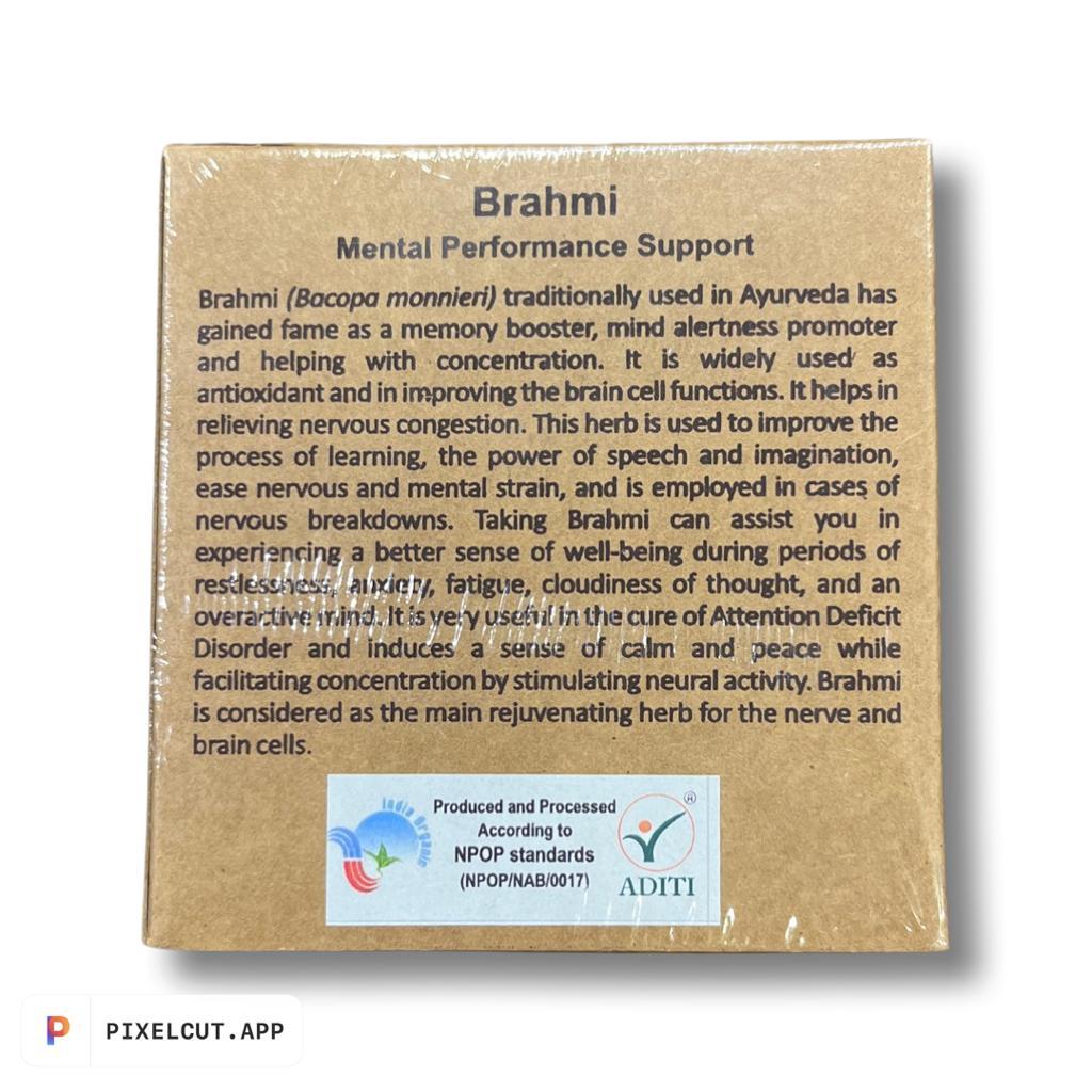 Brahmi | (Memory Booster, Mind Alert Promoter And Helping With Concentration) - Mental Performance Support - Aurospirul - 100gm