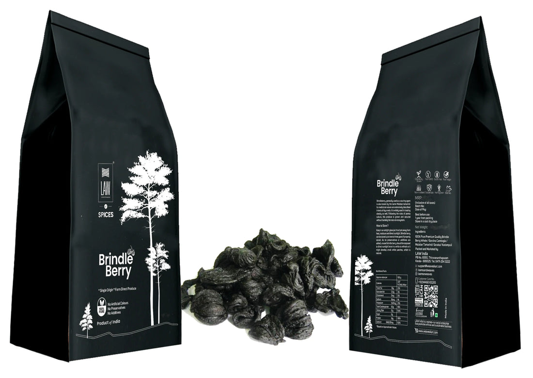 Brindleberry/ Kerala Kudampuli /Garcinia Cambogia /Malabar Tamarind/Goraka – Natural - Indian - Vegan & Gluten Free - Looms And Weaves – 200gm