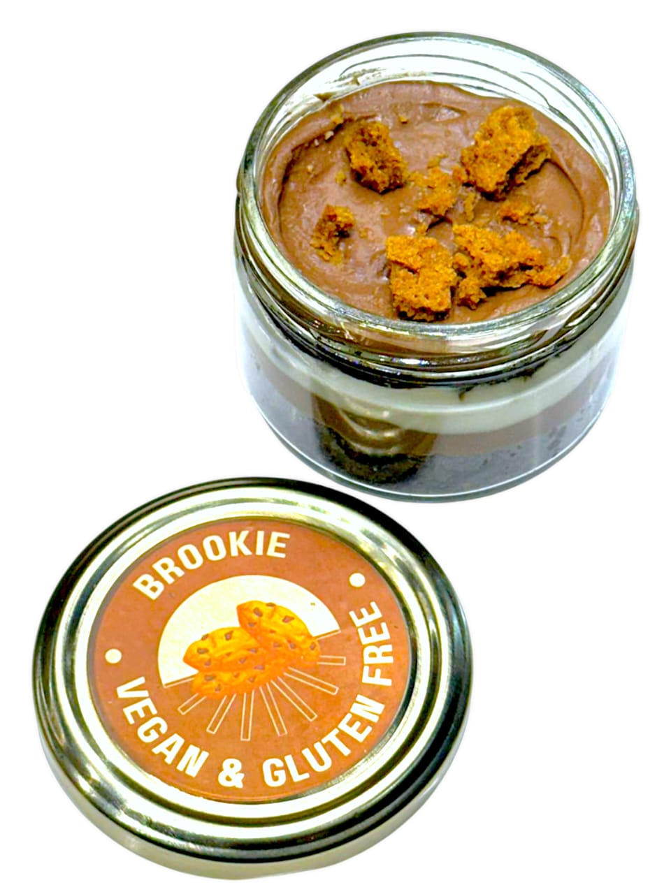 Cake | Brookie Cake – Vegan, Gluten Free, Oil Free & Refined Sugar free – Nature’s Soul – Glass Jar