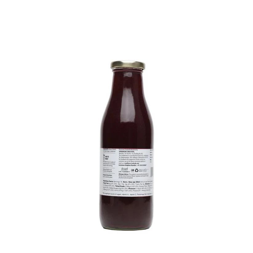 Juice | Kokum Juice - Kokum extract without sugar- Easy to make Kokum Juice - Garcinia Juice - No preservative or artificial flavours - Pure and Natural- Satvyk - 500ml