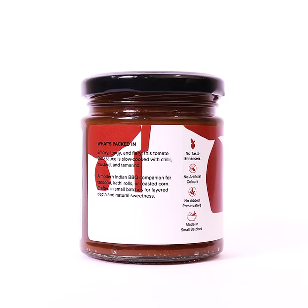 Sauce | Burning Tomato BBQ Sauce – No Added Preservatives & Additives Free, No Taste Enhancers – Tatva Hills – 180gm