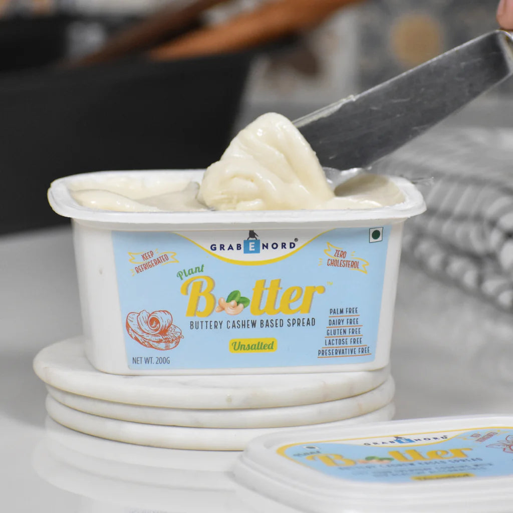 Butter | Cashew Based Spread (Unsalted) – Vegan, Gluten Free, Cruelty Free, Lactose Free, Cholesterol Free & Dairy Free – Grabenord – 200gm