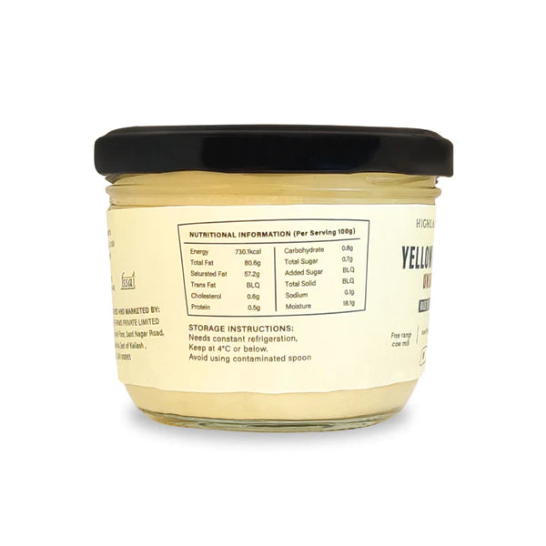 Butter | Yellow (Unsalted) – Made With A2 Milk – Free Range – Preservatives Free – The Highland Farms – 200gm