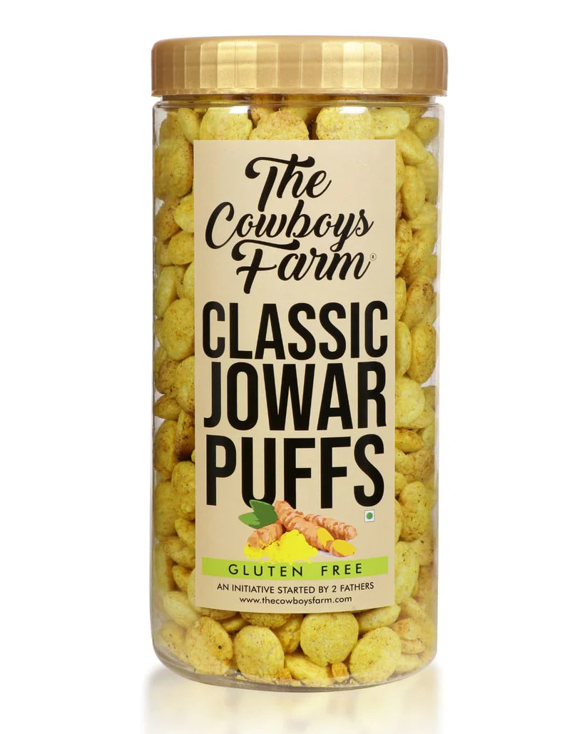 Puffs | Classic Jowar Puffs - Baked - Gluten Free, No Palm Oil & No Added Preservatives - The Cow Boys Farm – 170gm