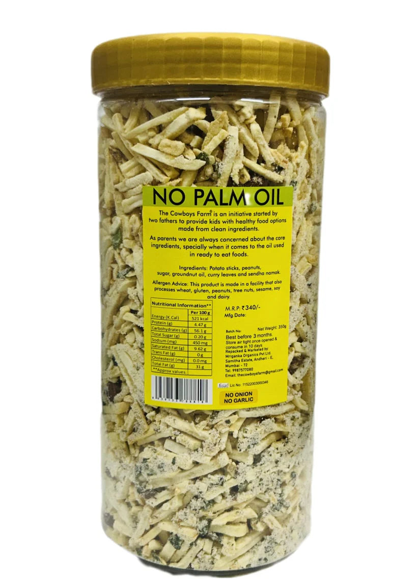 Fasting Classic Potato Sali - Upwas Special Snacks - Navratri Special Snacks - No Onion, No Garlic-No Palm Oil, No Msg & Preservatives Free – The Cow Boys Farm - 300gm