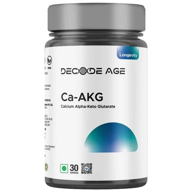 Ca - Akg | (Calcium Alpha-Ketoglutarate) - Vegan, Gluten Free, Dairy Free & Gmo Free - Decode Age - 30 Capsules