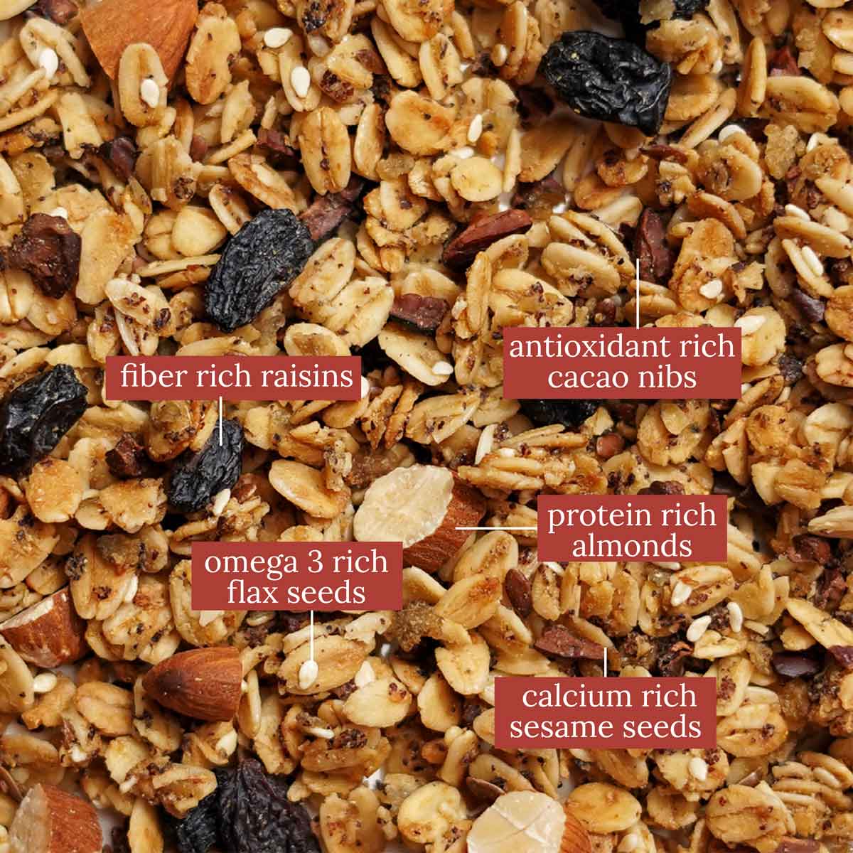 Toasted Millet Muesli - Roasted Cacao Bean & Raisin - Wingreens Harvest - 250gm