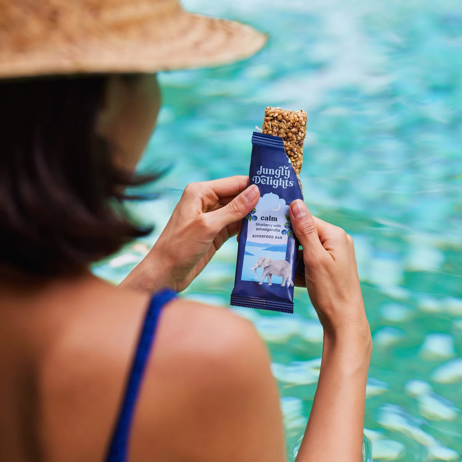 Calm Blueberry With Ashwagandha (Super Food Bar) - Indian - Gluten Free, No Refined Sugar & Support Immunity - Jungly Delights - 38gm