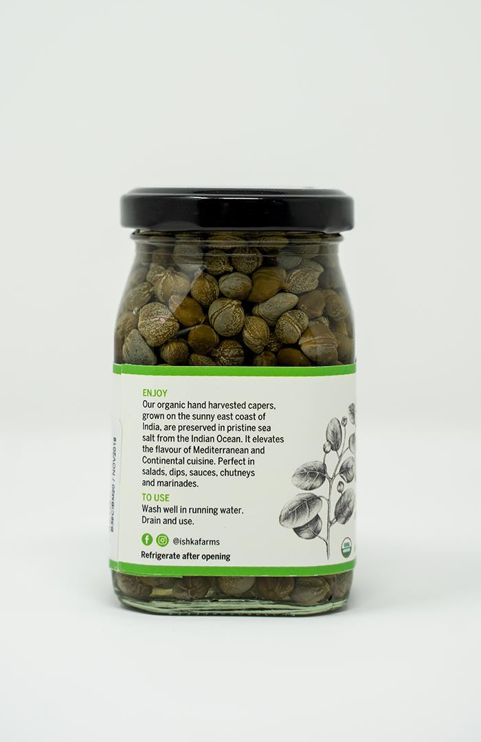 Capers in Brine Medium - Ishka Farms - 200gm