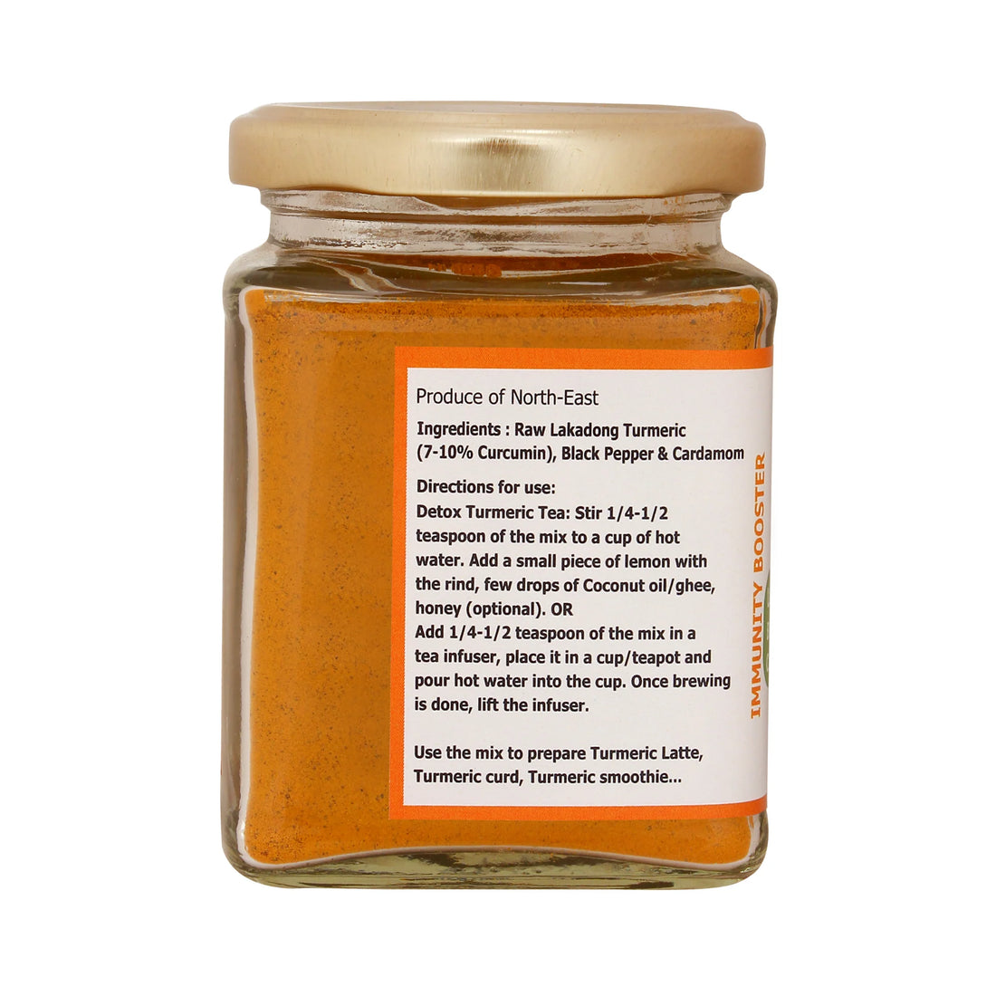 Lakadong Turmeric | Lakadong Turmeric Mix With Black Pepper & Cardamon - Immunity Booster – No Artificial Colors, Additives & No Added Preservatives - Aranyam - 100gm