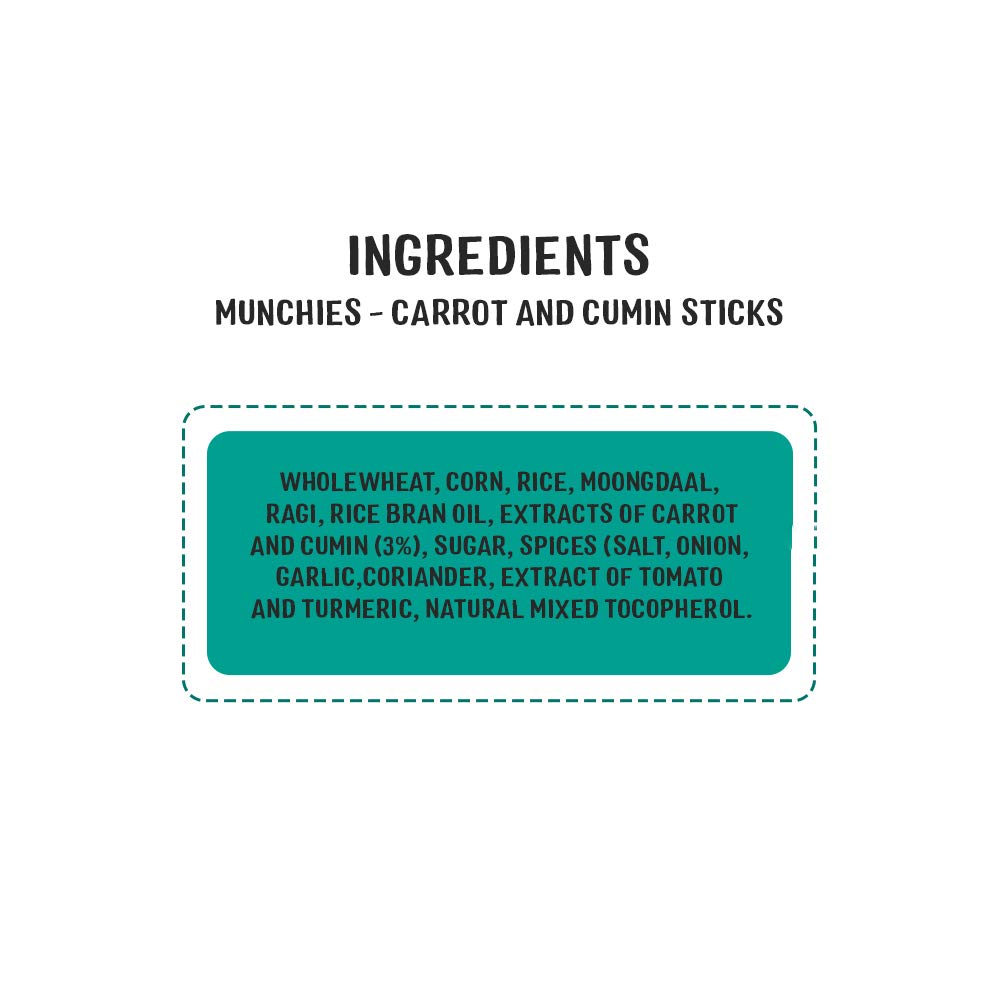 Carrot & Cumin – Whole Grain, Not Fried, Rich In Protein, Low On Salt And Sugars - Teething Stick – Timios – 30gms