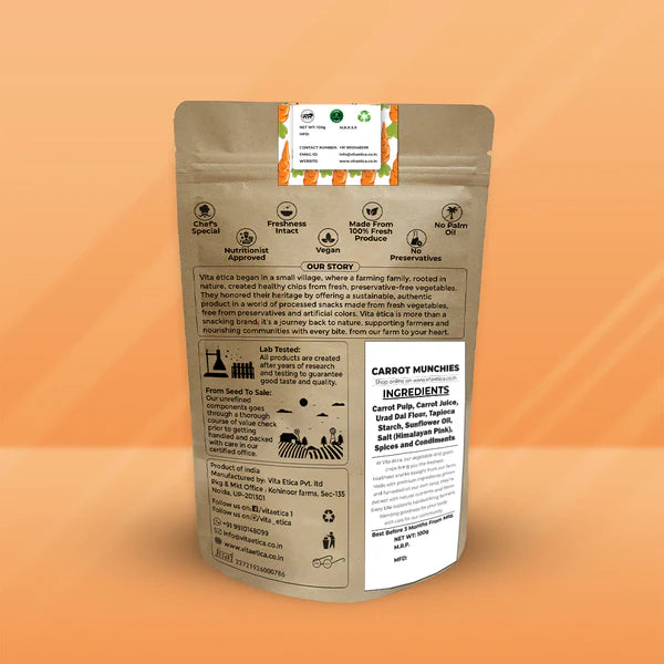 Chips | Carrot Munchies (Carrot Chips) - Baked - Chef&