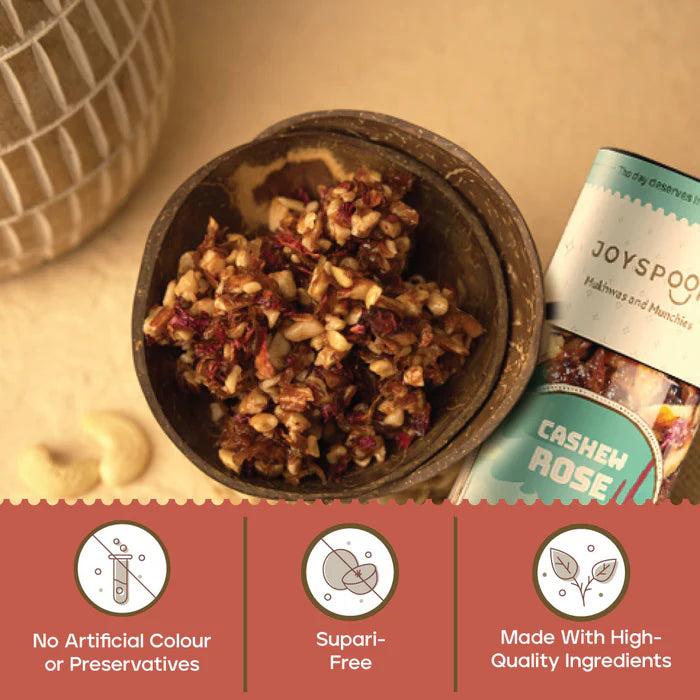 Mouth Freshener | Premium (Cashew Rose) - No Supari, No Preservatives & No Artificial Flavour – Joyspoon – 100gm
