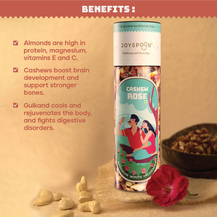 Mouth Freshener | Premium (Cashew Rose) - No Supari, No Preservatives & No Artificial Flavour – Joyspoon – 100gm
