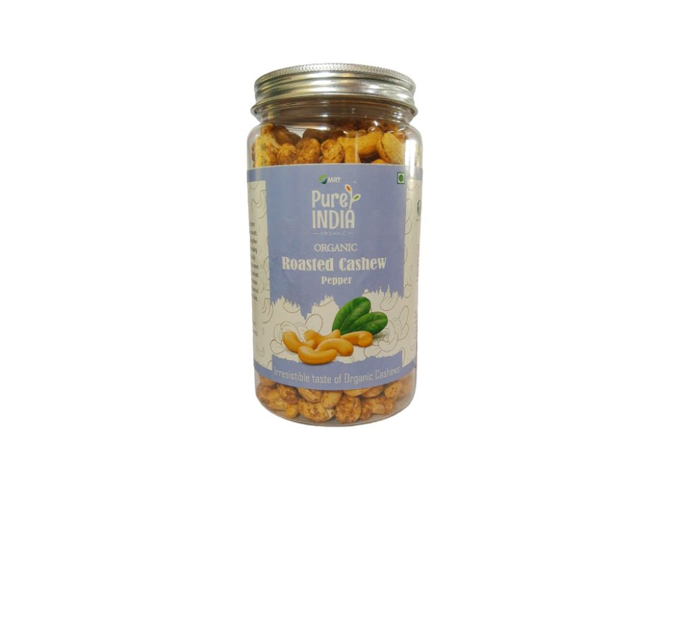 Cashew | Pepper (Roasted) – USDA Organic – Mrt Organics – 500gm