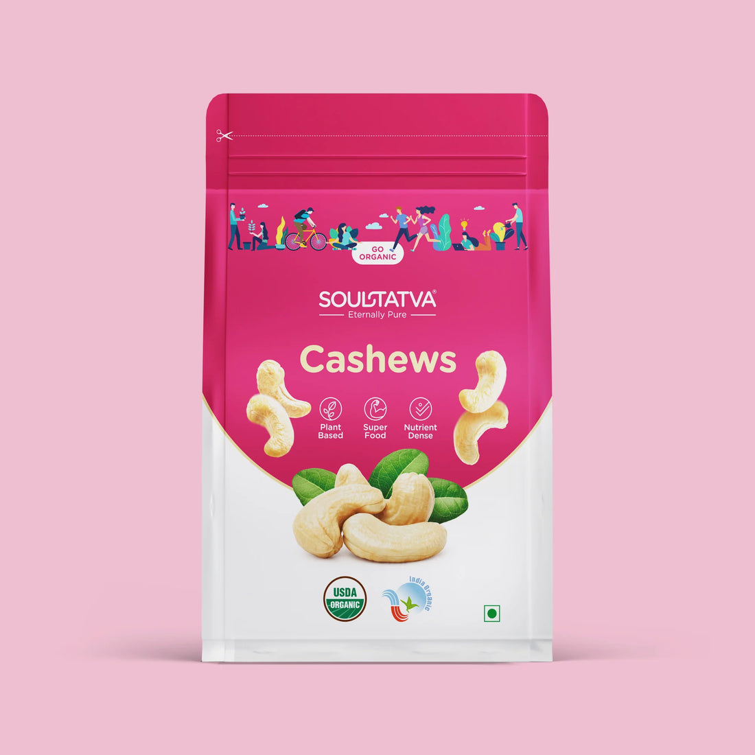 Cashews | Raw Cashews - USDA Organic - Plant Based, Super Food, Nutrient Dense - Soultatva – 250gm