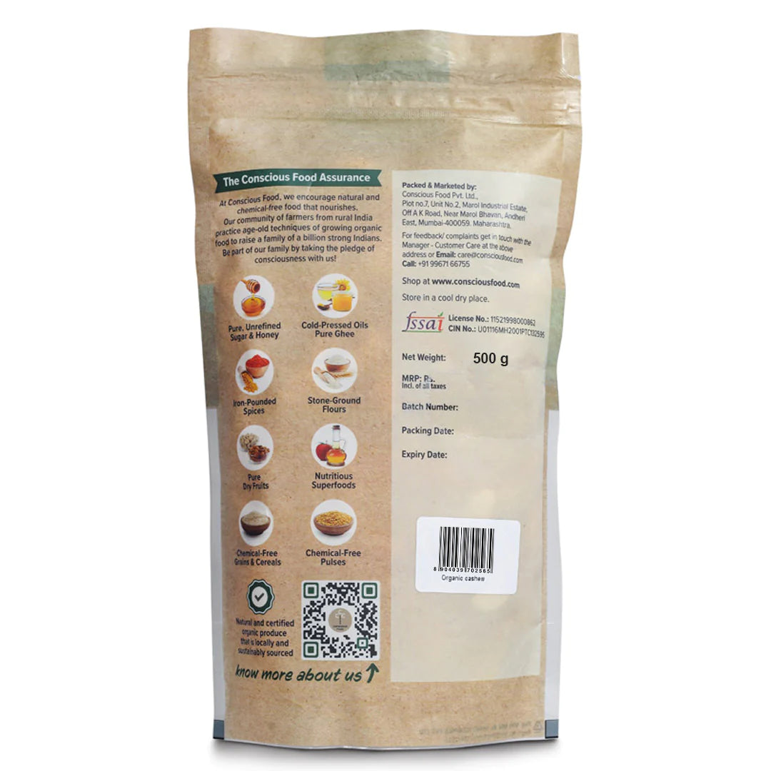 Cashew | Organic - Conscious Food – 500gm