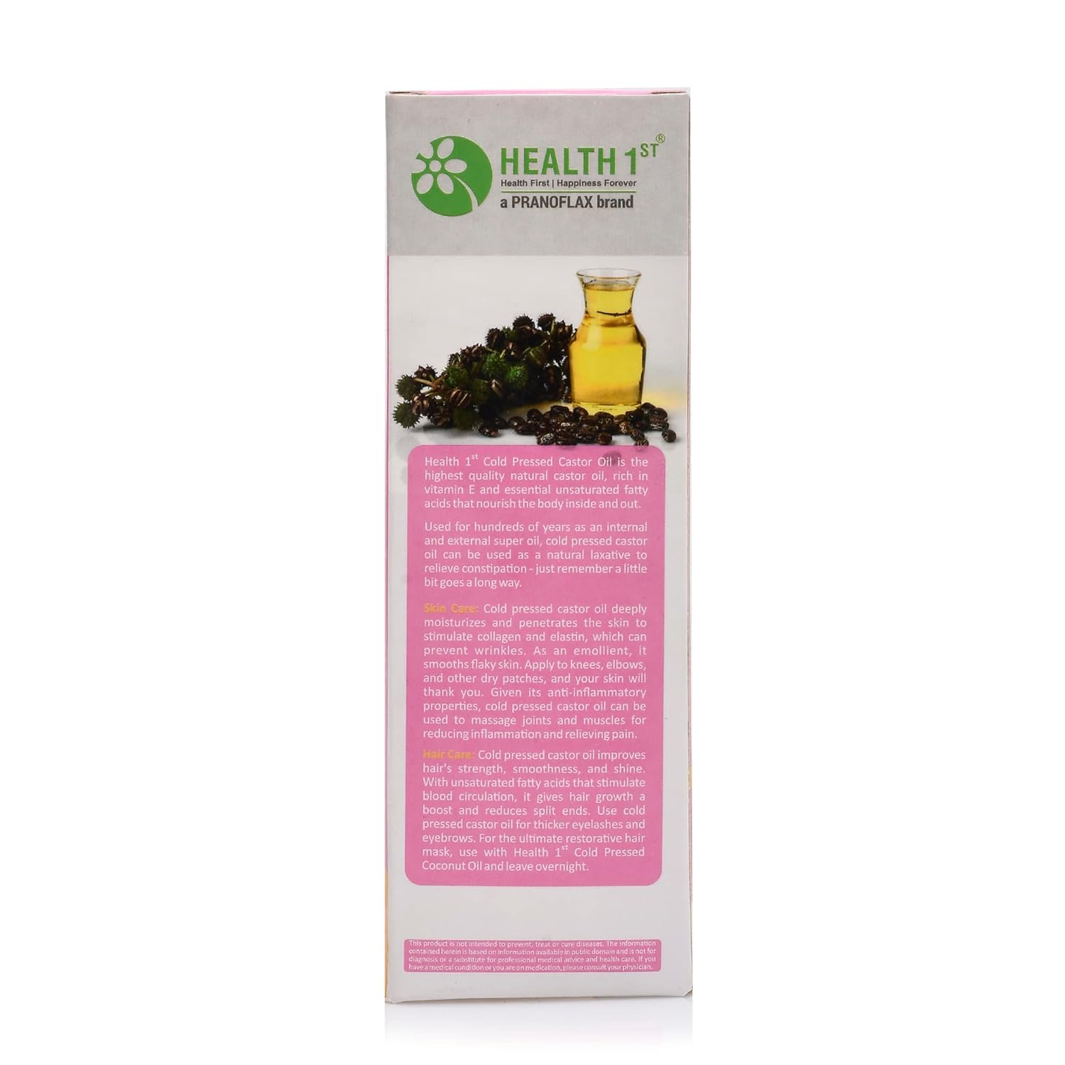 Castor Oil - Cold Pressed - Health 1st - 200ml