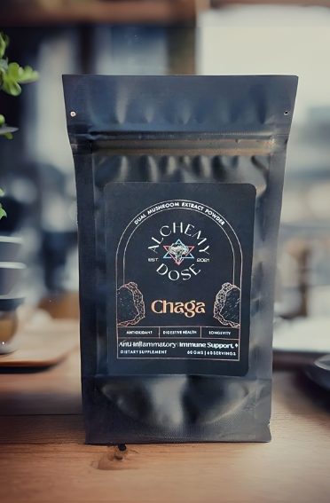 Chaga Powder | Immune Support – Vegan, Gluten Free, Dairy Free, Cholesterol Free, Soy Free, Peanut Free & Anti Inflammatory – Alchemy Dose – (15 Serving) – 15gm