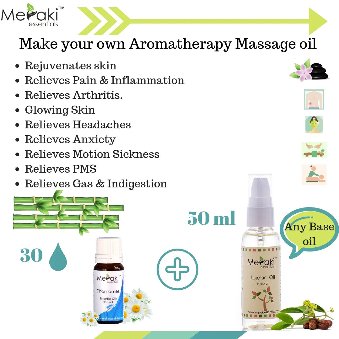 Chamomile Essential Oil (Matricaria Recutita) - Natural - Indian - Meraki Essentials - 10ml