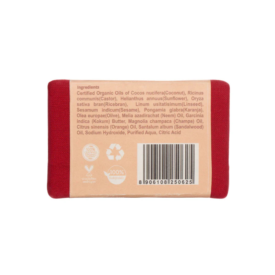 Oil Soap - Champa - Enriched With Kokum Butter & Neem Oil - Rustic Art - 100gm