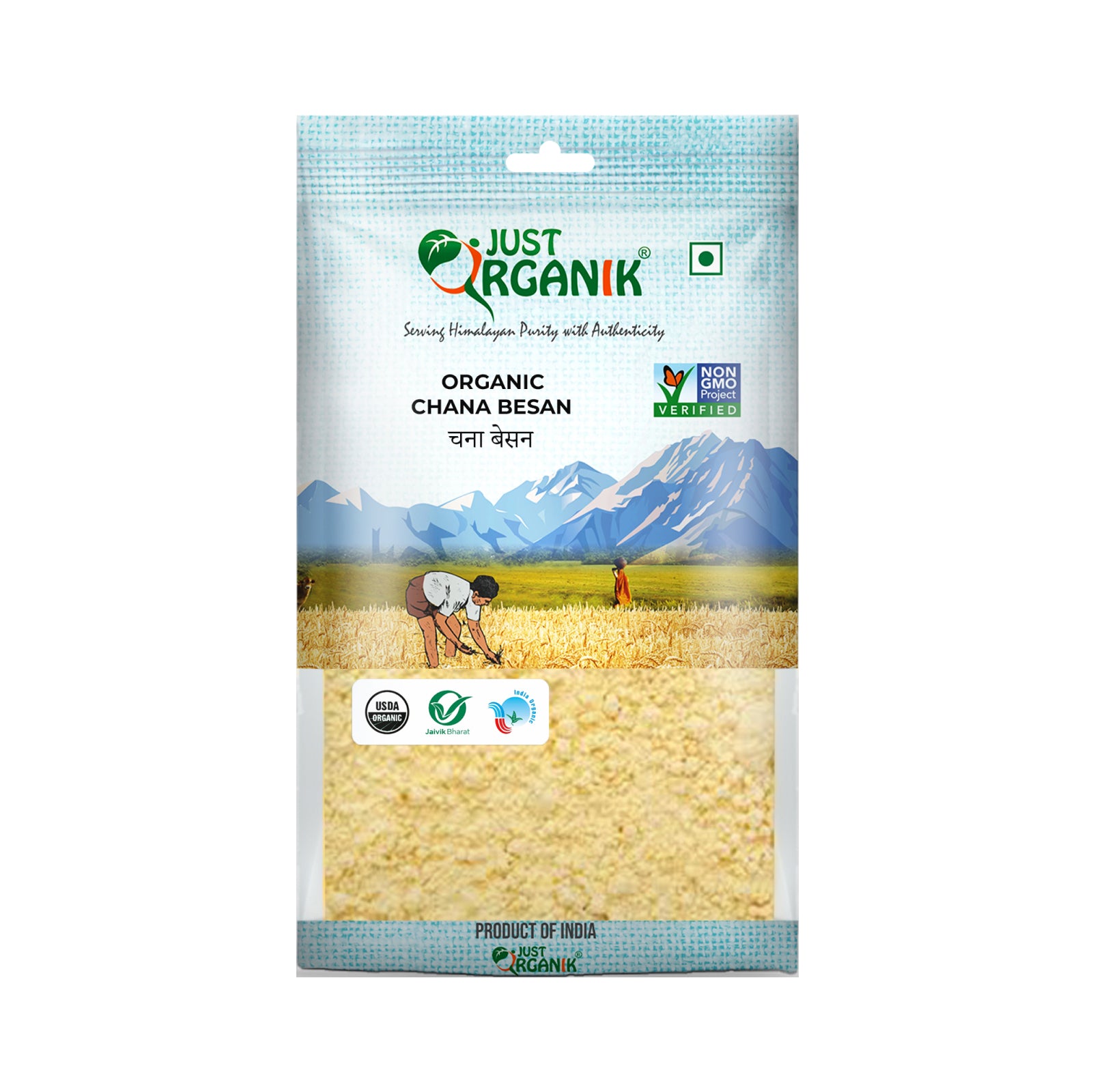 Chana Besan - USDA Organic - Just Organik - 500gm