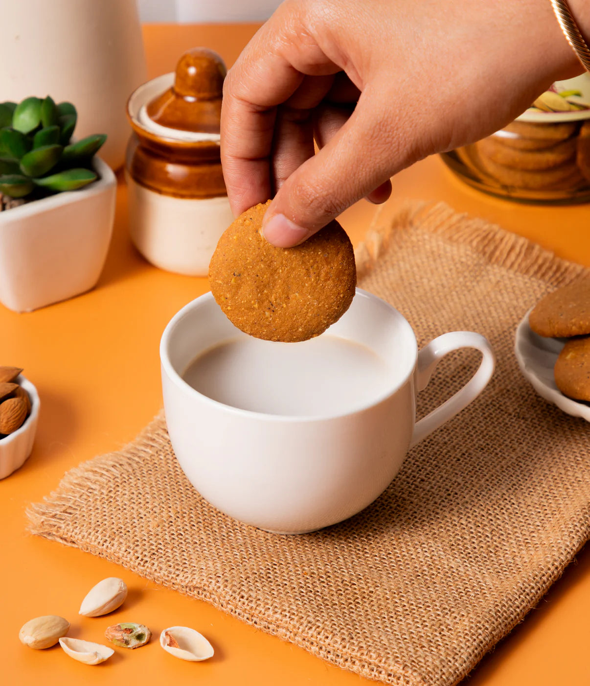 Biscuits | Channa Sattu Kesar Pista With Gud – Gluten Free, Preservatives Free, Butter Free & Refined Sugar Free - Bliss Box Foods – 200gm