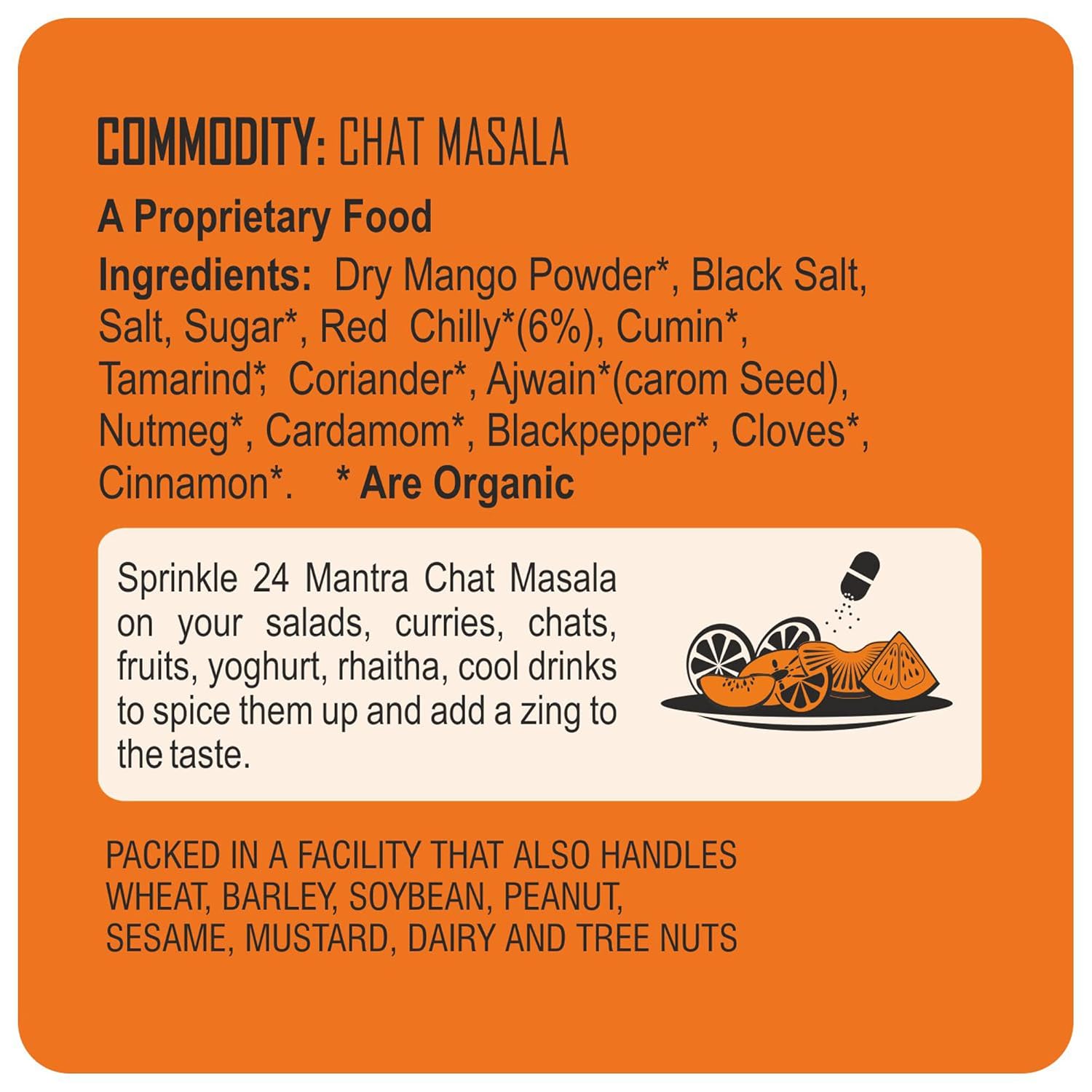 Chat Masala - Gluten Free – 24 Mantra – 50gm