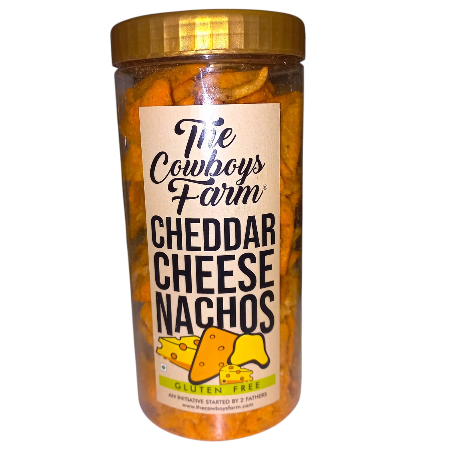 Toasties | Cheddar Cheese Nachos - Gluten Free, No Flavor Enhancer, No Artificial Colors & No Added Preservatives - The Cowboys Farm – 80gm