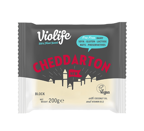 Cheddar Cheese | Cheddarton Block - Extra Mature Taste - Vegan, Gluten Free, Dairy Free, Soya Free, Lactose Free & No Added Preservatives - Violife - 200gm