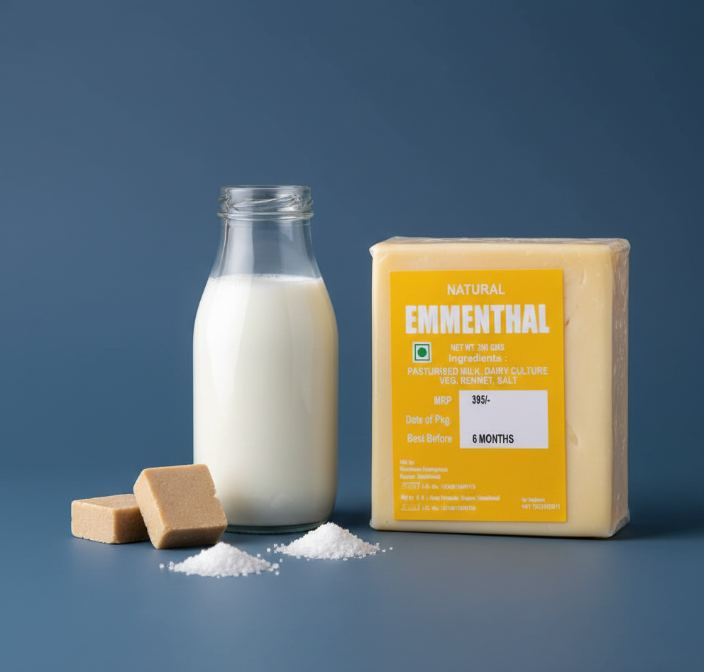 Cheese| Emmenthal Cheese- Pasteurized - Natural - 200gm