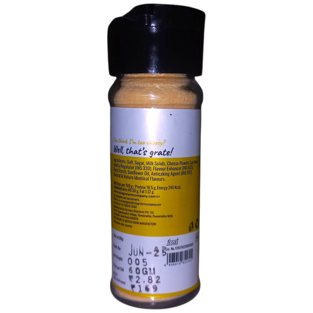 Seasoning | Cheese Popcorn Seasoning - Aromatic And Flavourful - Organic - Milagro Farm Co. – 50gm