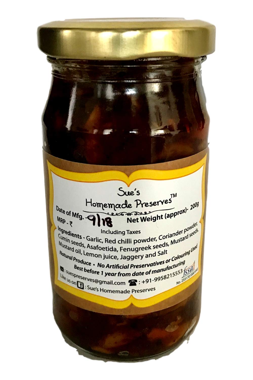 Chettinad Garlic Pickle - Sue&