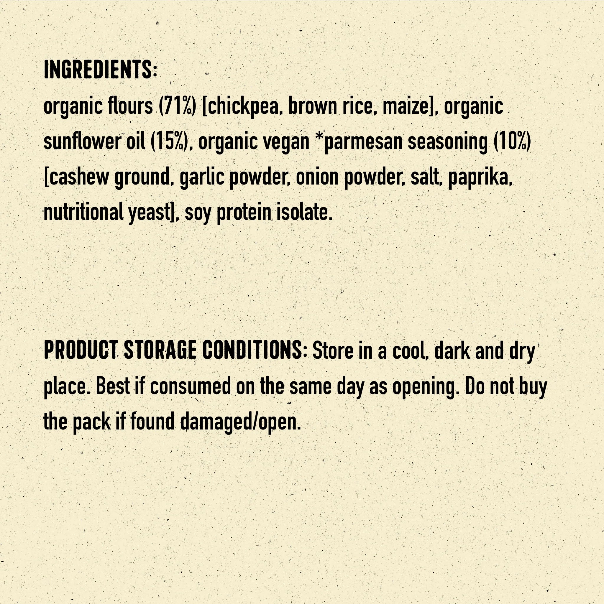 Chickpeas Puffs | Popeas (Baked) - Vegan Parmesan - 12gm Protein - Crunchy & Creamy With A Light Airy Texture - Organic - Gluten Free - Nourish Organics - 60gm