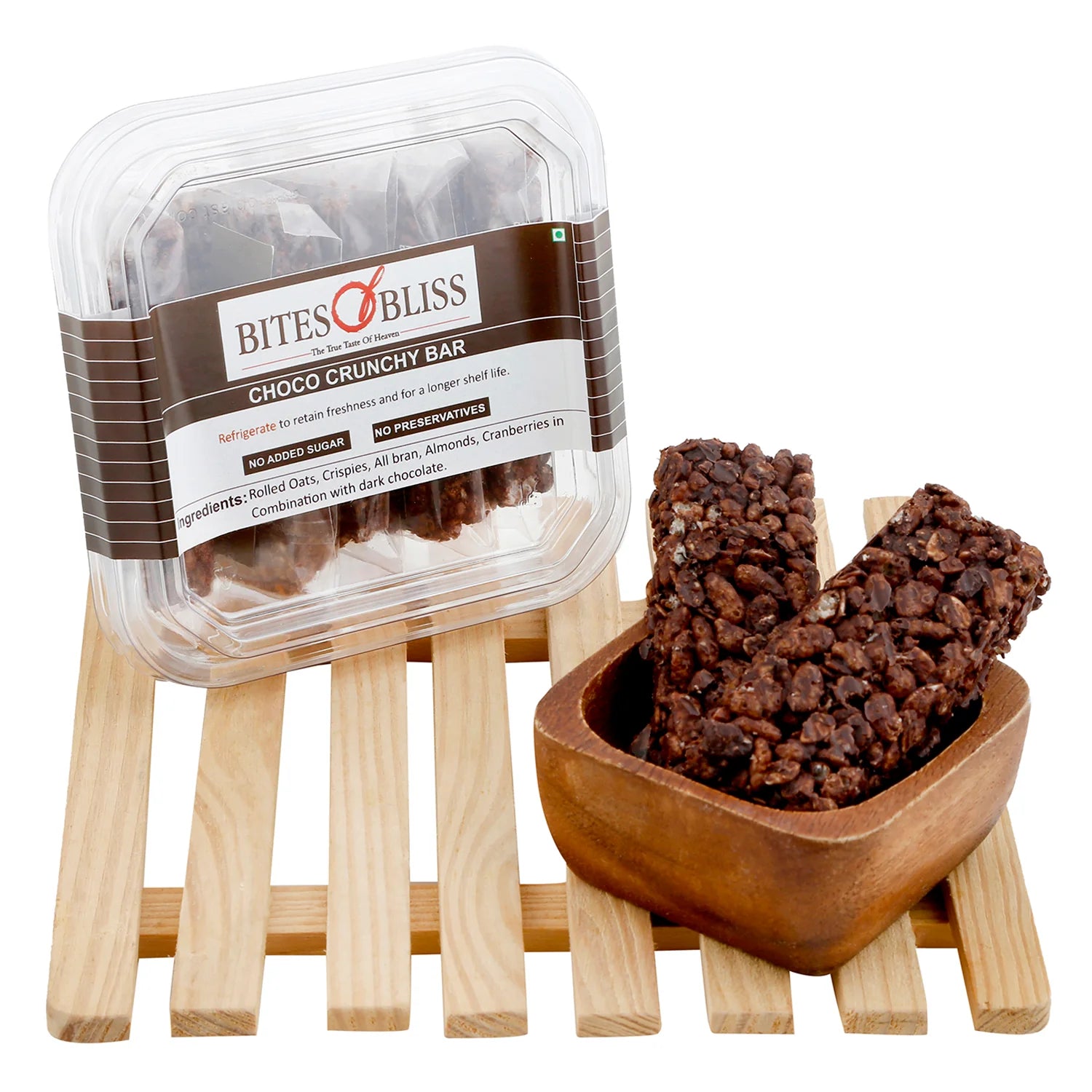 Choco Crunchy Bar | Natural - No Added Preservatives & No Added Sugar – Bites Of Bliss – 90gm