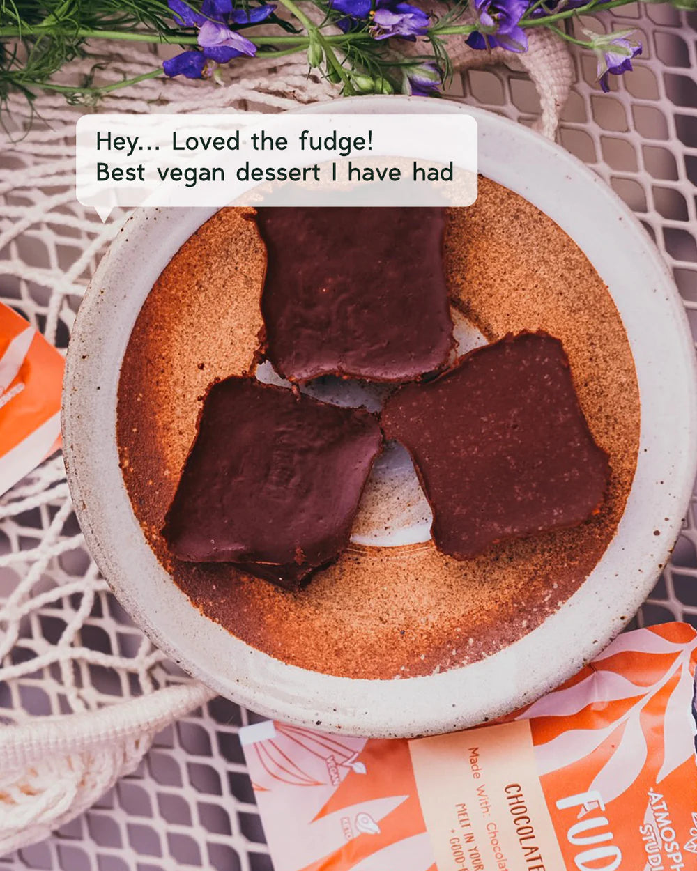Chocolate Hazelnut | Fudge - Indian - Vegan, Gluten Free, Sugar Free, Keto Friendly & Dairy Free - Atmosphere - 2 Piece - 48gm