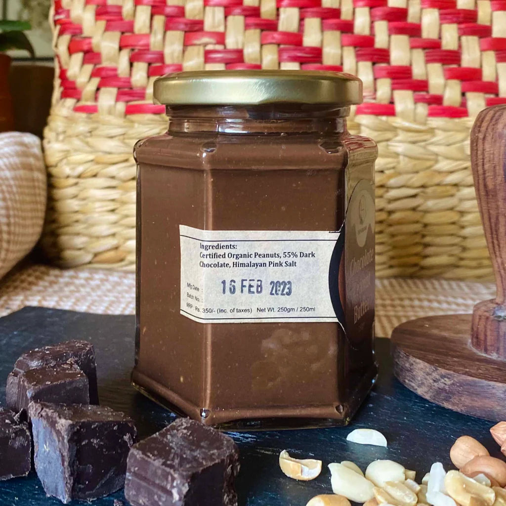 Peanut Butter | Chocolate Peanut Butter - No Added Additives - The Huda Bar - 100gm