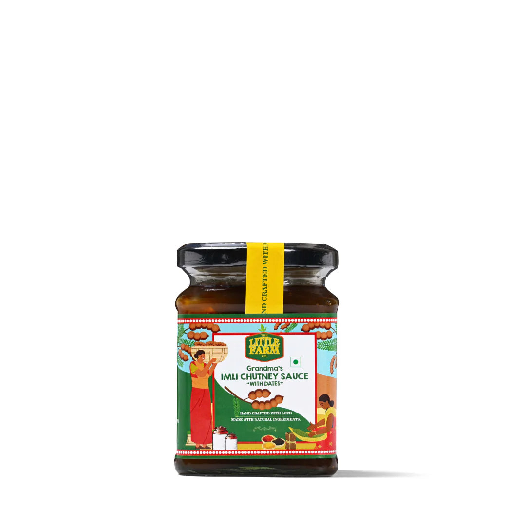 Chutney | Imli Chutney Sauce (With Dates) – Made With Natural Ingredients -Sundried – Handcrafted – Traditional Taste – Farm Fresh – No added colors. The Little Farm – 300gm