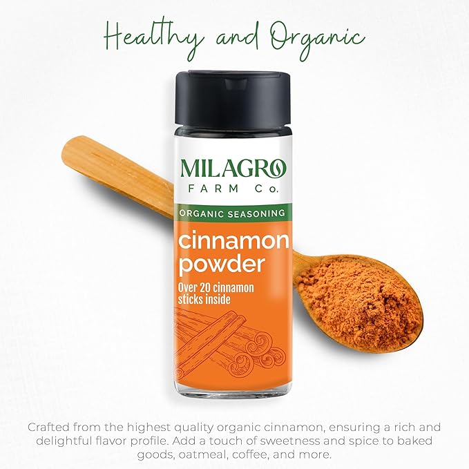 Cinnamon Powder | Organic & Healthy Meals – Organic – Additive Free & No Preservatives – Milagro Farm Co. – 60gm