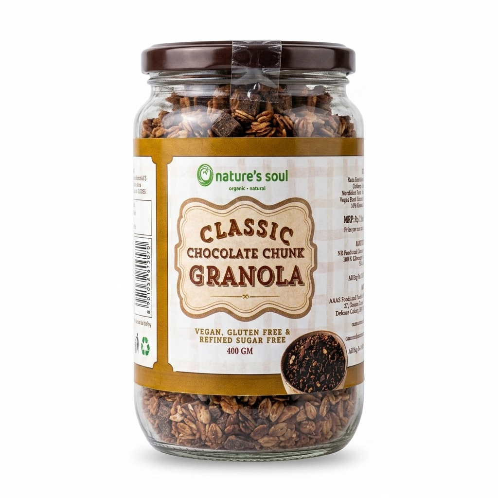 Granola | Classic Chocolate Chunk Granola - Vegan, Gluten Free & Refined Sugar Free – Nature&