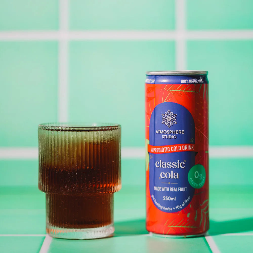Soda | Classic Cola Prebiotic Soda - Made With Real Fruit - No Added Sugar - Atmosphere - 250ml