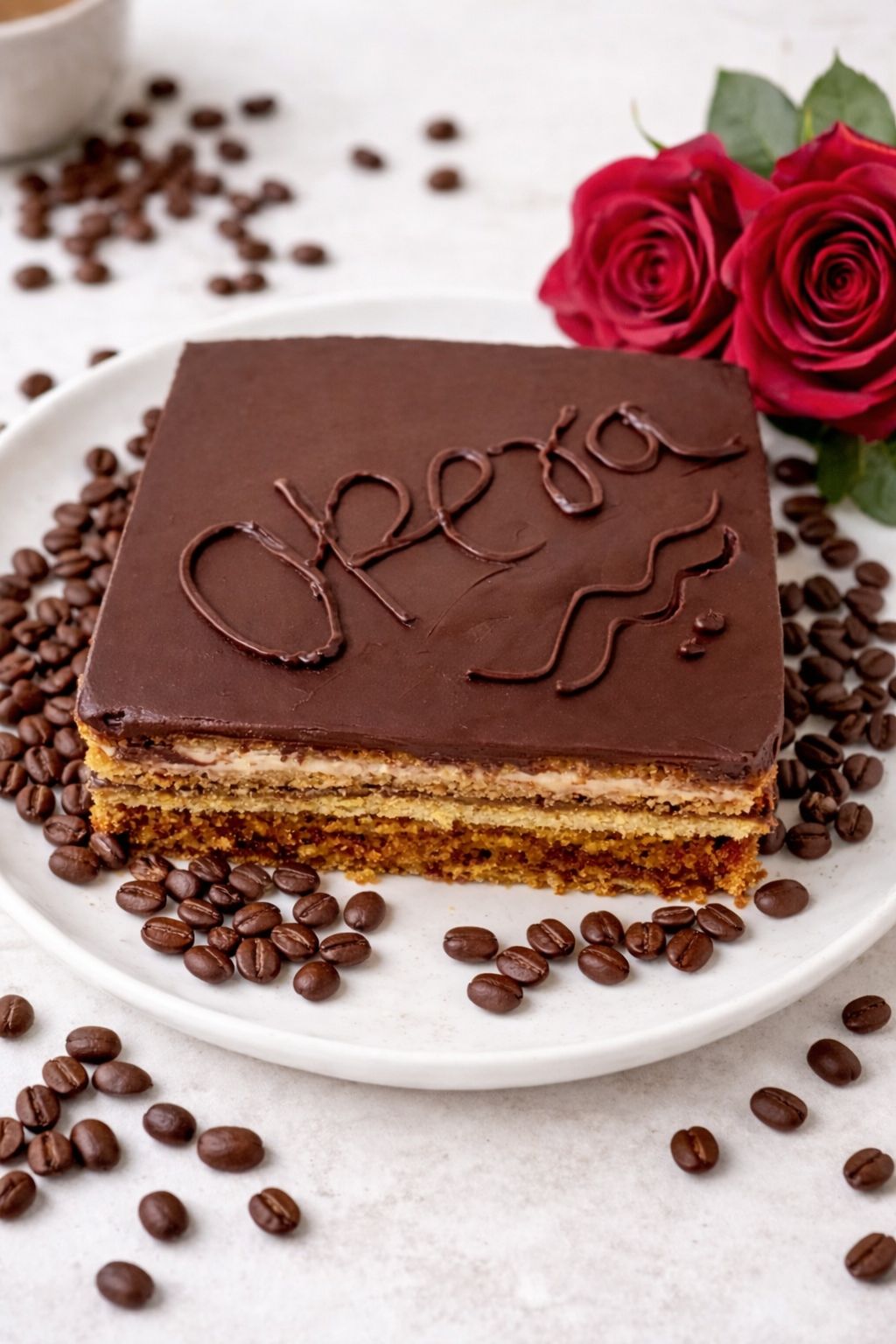 Cake | Classic French 6 Layered Opera Cake - Vegan, Gluten Free & Refined Sugar Free - Nature&