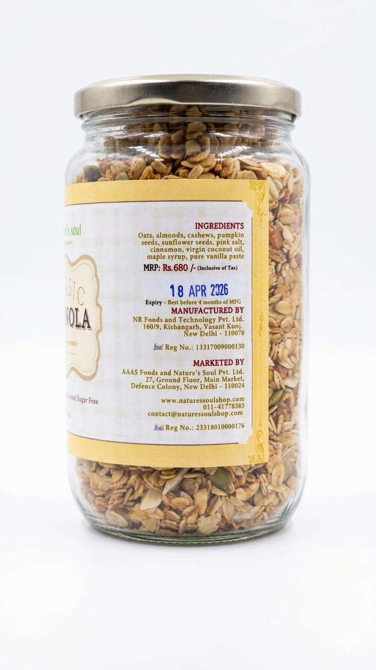 Granola | Classic Granola (Vanilla Cinnamon) - Vegan, Gluten Free & Refined Sugar Free – Nature&